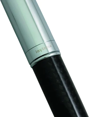 Vista 6 de Monteverde Invincia cromada, pluma estilográfica de fibra de carbono negra media (MV40065)