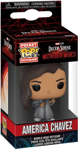 Vista 2 de Funko Pop! Llavero Marvel: Doctor Extraño Multiverso de la Locura - América Chávez