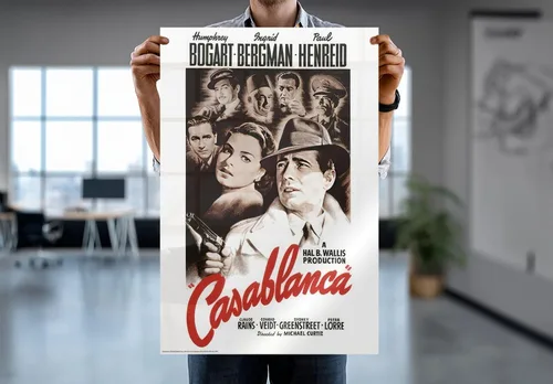 Vista 7 de Casablanca - Póster de película (estilo regular - blanco) (tamaño: 24 x 36 pulgadas) (póster laminado)