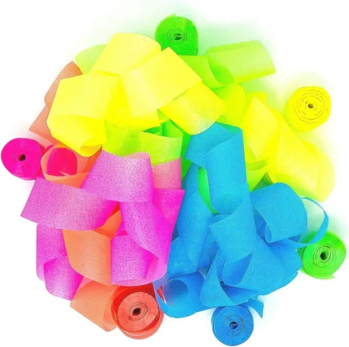 Vista 12 de Ultimate Confetti - Serpentinas de papel de seda azul bebé - 20 rollos (1" x 30')