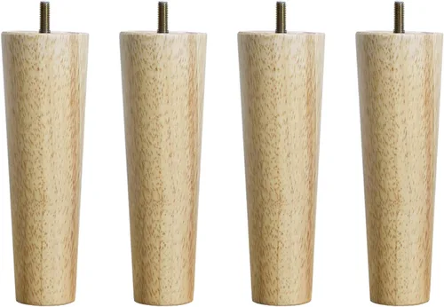 Vista 9 de Patas cónicas de madera maciza, patas de mesa de centro con rosca M8, patas de mesa de café, patas de sofá de bricolaje, patas de soporte