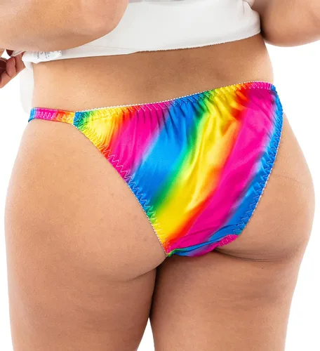 Vista 3 de Satini Tanga Bikini Bragas de satén para mujer