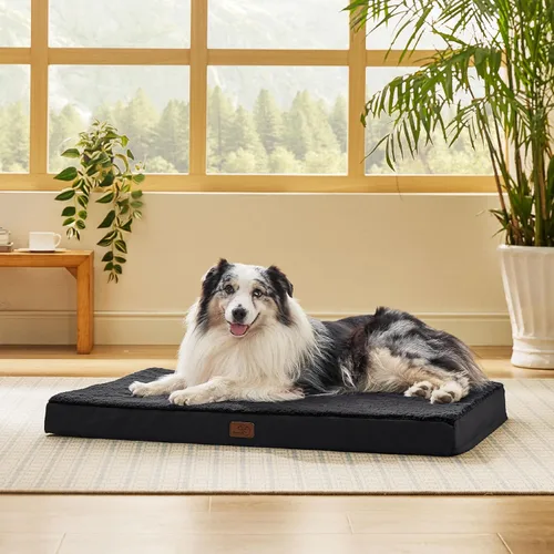 Vista 48 de Bedsure - Cama ortopédica pequeña para perros chicos, impermeable, con funda extraíble lavable, tapete de espuma con forma de huevera para mascotas