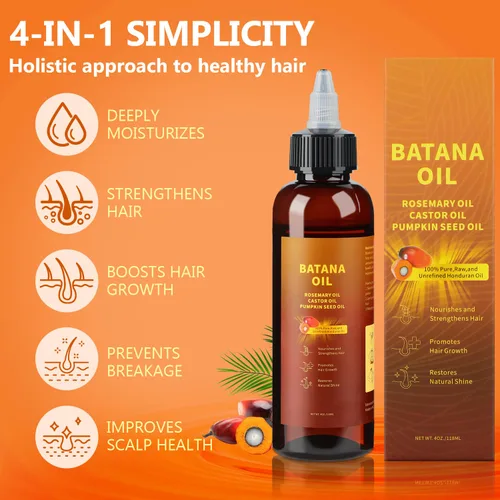 Vista 2 de Fórmula natural de Batana para el cabello, aceite de batana líquido 4 en 1, aceite de batana para cabello, aceite de romero para cabello