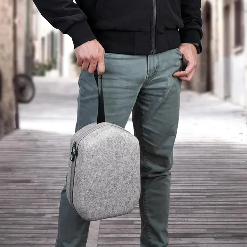 Vista 8 de Funda de transporte rígida compatible con Oculus Quest 2 BasicElite Version VR Headset Gaming y controles táctiles, Accesorios, adecuado para viajes