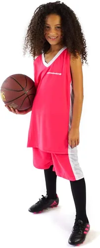 Vista 9 de Conjunto de camisetas de baloncesto prémium para niños, camisetas deportivas y pantalones cortos deportivos para jóvenes y niños de 6 a 12 años