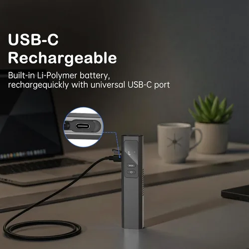 Vista 8 de Linterna EDC recargable 4 en 1, 1300 lúmenes, UV y láser verde Negro