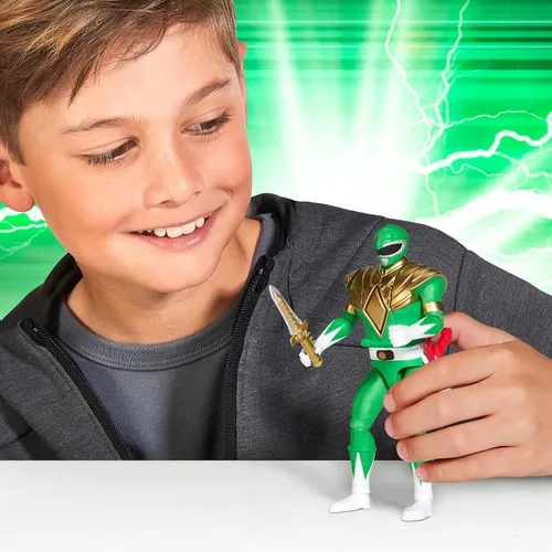 Vista 4 de Power Rangers Re-Ignition - Figura de acción de 6 pulgadas Auto Morphin, Green Ranger