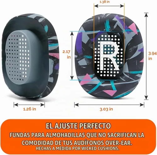 Vista 8 de WC SweatZ Max - Fundas protectoras patentadas para almohadillas de Airpods Max fabricadas por Wicked Cushions Resistente al sudor y fácilmente