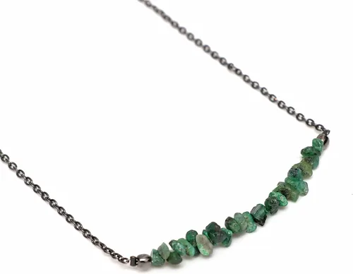 Vista 3 de Gempires - Collar de barra de chips naturales, cristales curativos de energía, regalo de cumpleaños, regalo para ella, joyería de piedras preciosas