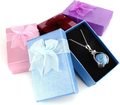 Vista 4 de BEADNOVA collar con gema de curación con cadena de acero inoxidable de 18 pulgadas, con embalaje de caja de regalo