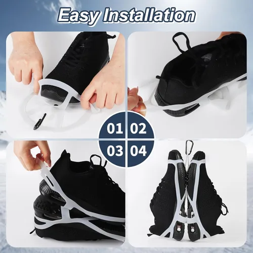 Vista 5 de Funda para zapatos para llevar zapatos en la bolsa, soporte para zapatos Doormoon para mochila, 2 pares de clips de zapatos para tacos de fútbol