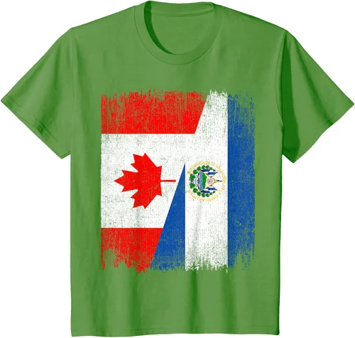 Vista 41 de Camiseta Half Canada El Salvador Flag Canadian Salvadoran Pride Roots