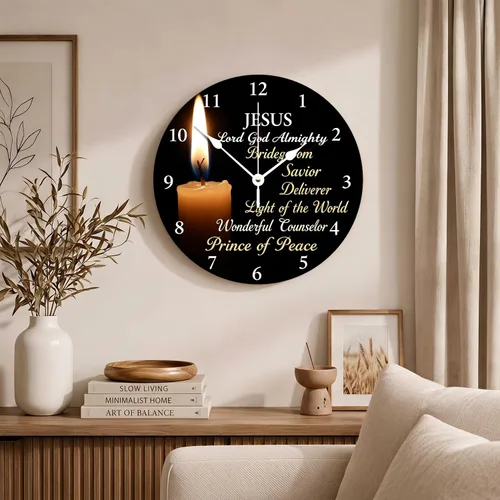 Vista 6 de Reloj con versículo bíblico con citas de Jesús, relojes de 0929Regalos Cristianos (2)