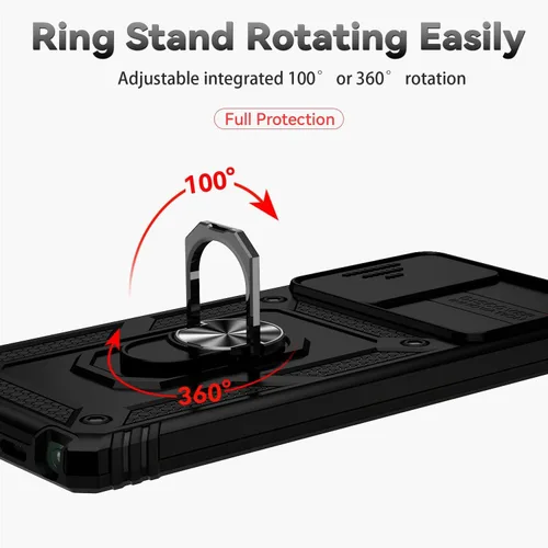 Vista 4 de Asuwish Funda de teléfono para Samsung Galaxy Note 20 5G con cubierta deslizante para cámara de vidrio templado, protector de pantalla de vidrio