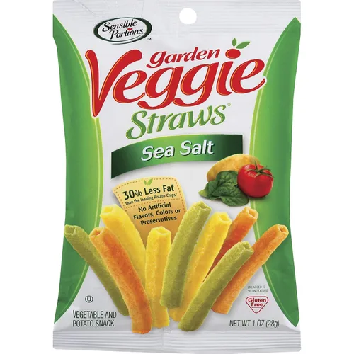 Vista 3 de Sensible Portions Pajitas de verduras de jardín, sal marina, 7 onzas (paquete de 5)
