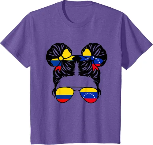 Vista 57 de Camiseta Half Colombian Half Venezolan Girl Colombia Kids Heritage, Gris