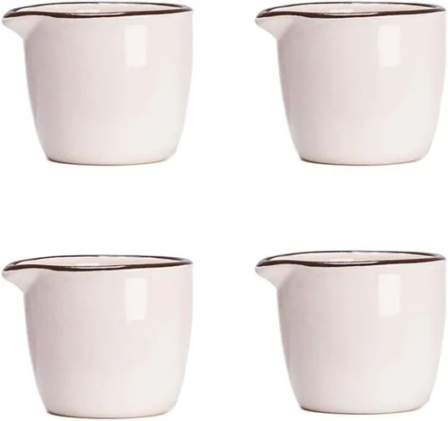 Vista 6 de CHOOLD Colorida mini crema de cerámica y jarra para servir, jarra de leche de café para cocina, 4 piezas (varios colores)