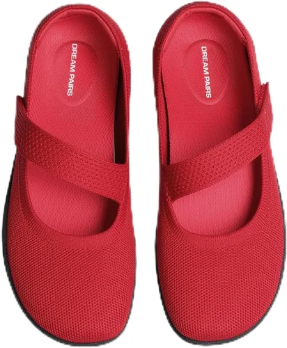 Vista 11 de DREAM PAIRS Zapatos planos Mary Jane de punta ancha para mujer Marrón