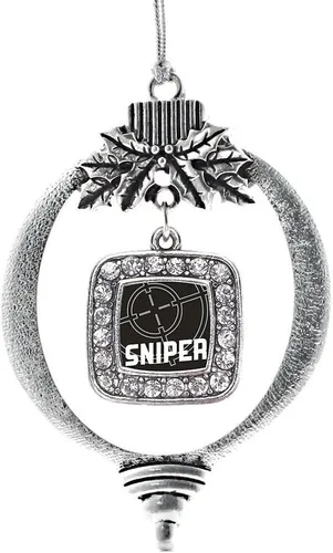 Vista 169 de Inspired Silver - Bon Voyage Cruise Ship Charm Ornamento – Adornos navideños cuadrados de plata con joyas de circonita cúbica