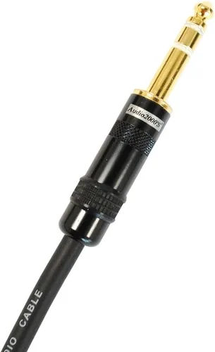 Vista 3 de Audio2000's C26006 - Cable TRS de ángulo recto a 1/4" TRS de 6 pies y 1/4 pulgadas