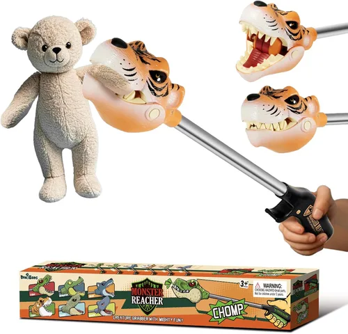 Vista 9 de DINOBROS Juguetes de dinosaurio para niños de 3 años en adelante Jurásico Dinosaurios T-Rex Grabber Toy Claw Robot Hand Snapper Dino Chomper Monster