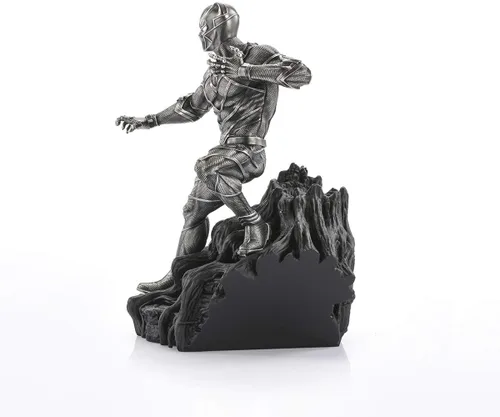 Vista 3 de Royal Selangor Estatua de guardián de la pantera negra de peltre de la colección Marvel acabada a mano