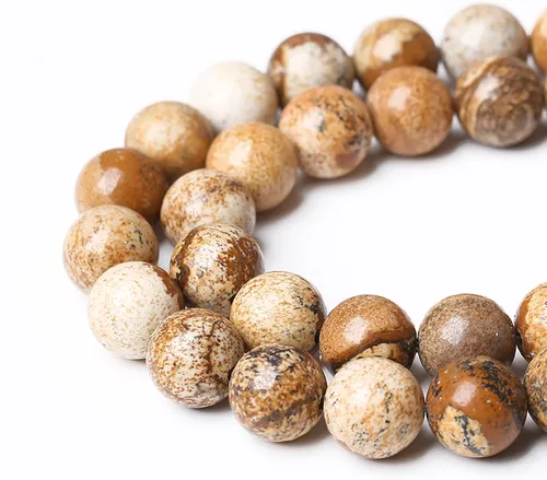 Vista 24 de 100 cuentas de piedra multicolor natural de 0.236 pulgadas (0.236 in), cuentas espaciadoras sueltas redondas para hacer pulseras, collares, aretes