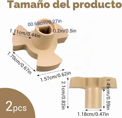 Vista 2 de 2 piezas de acoplador giratorio de microondas, guía de rodillo giratorio para horno de microondas, soporte de guía de rodillo de bandeja de vidrio
