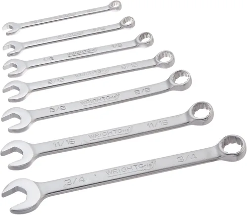 Vista 2 de Wright Tool #707 Wrightgrip - Juego de llaves combinadas de 7 piezas, 12 puntos, color plateado