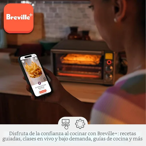Vista 5 de Breville Smart Oven - Freidora de aire compacta, acero inoxidable cepillado