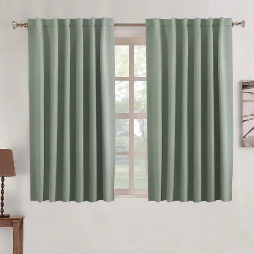 Vista 58 de Turquoize Cortinas Opacas con Aislamiento Térmico Paneles de Tratamiento de Ventanas con Bolsillo para Barra Paneles de Ventana para Ventanas