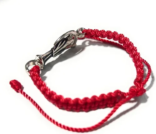 Vista 4 de Pulsera de hilo rojo Pulsera Roja de hilo de la Santa Muerte