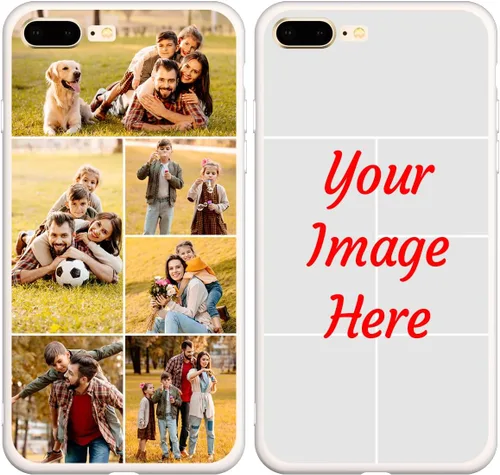 Vista 10 de Funda de teléfono con foto personalizada para iPhone 7 Plus 8 Plus, imagen personalizada/texto, funda negra delgada y suave, regalo único de nicho