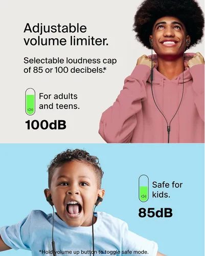 Vista 2 de Belkin SoundForm - Auriculares con cable con conector USB-C, auriculares intrauditivos con micrófono, auriculares USB-C para iPhone 17, iPhone 16