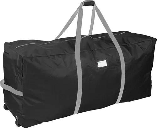 Vista 2 de ProPik Bolsa de almacenamiento rodante para árbol de Navidad, se adapta a árboles de vacaciones desmontados de hasta 7.5 pies de alto, 22" x 16" x