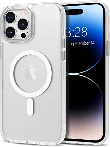 Vista 209 de Anuck - Funda magnética para iPhone 11 compatible con MagSafe, carcasa trasera mate translúcida dura, borde de TPU, delgada, resistente a impactos