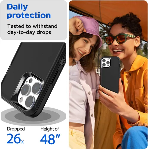 Vista 3 de AICase Funda para iPhone 13 Pro Max/12 Pro Max con protector de vidrio, protección contra caídas de alta resistencia, cuerpo completo, a prueba