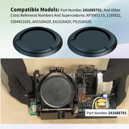 Vista 5 de 241688701 Dispensador de refrigerador de hielo Chute Door Seal Flap Parts 1 Unidades, reemplaza 5304421629 7241688701 Compatible con Electrolux