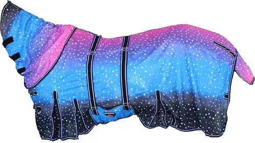 Vista 4 de Challenger Caballo Luz Verano Primavera Airflow Malla Mosca Hoja Desmontable Cuello Galaxy 73157