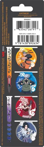 Vista 3 de Naruto Shippuden Clips Magnéticos para Páginas (Paquete de 6) Artículos de Papelería