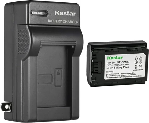 Vista 8 de Kastar - Cargador de batería de pared para Sony NP-FZ100 FZ100, Sony BC-QZ1 Sony NPA-MQZ1K, Sony Alpha α9 α9R α9S α9 II α7R III α7C a6600 α1 Alpha