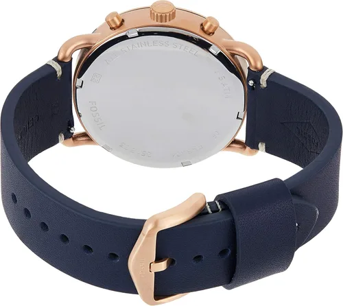 Vista 2 de Fossil Commuter - Reloj de cuarzo para hombre de acero inoxidable y piel, estilo casual
