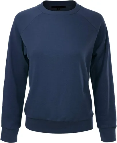 Vista 6 de MixMatchy Sudadera básica suave y cómoda de forro polar con cuello redondo para mujer