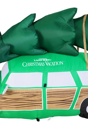 Vista 5 de Decoración Inflable Navidad Wagon Griswold de 8 pies Multicolor