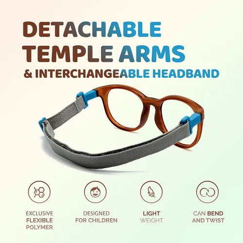 Vista 3 de Tempo Gafas irrompibles para niños - Gafas de moda flexibles para niños - 3011