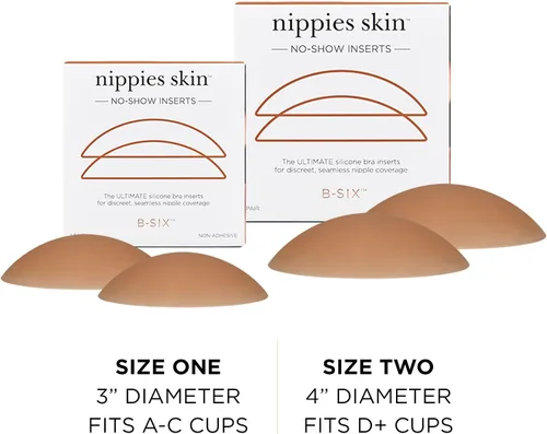 Vista 9 de Nippies Cubiertas para pezones de brasier no adhesivo para mujer, insertos reutilizables de silicona que no se ven con caja de viaje