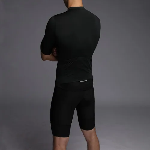 Vista 5 de Maillot de ciclismo para hombre, con bolsillo con cremallera, manga corta, ligera, Aero Race Fit, camiseta de ciclismo UPF 50+
