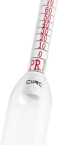 Vista 8 de Circrane Hidrómetro de Alcohol 0-200 Proof y Tralle con kit de frasco de prueba de vidrio, probador preciso y cilindro de vidrio para licor