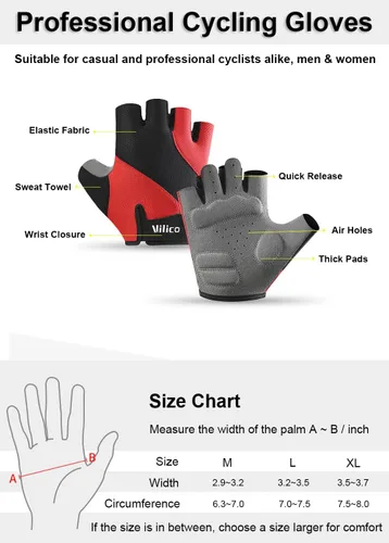 Vista 6 de Guantes de ciclismo para hombres y mujeres, guantes de ciclismo para hombres, guantes de ciclismo acolchados, guantes de ciclismo para hombres